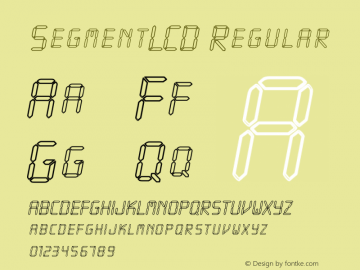 SegmentLCD Regular . 24 03 01 Font Sample
