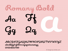 Romany Bold Version 1.15图片样张