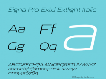 SignaPro-ExtdExtlightIta Version 7.504; 2015; Build 1024图片样张