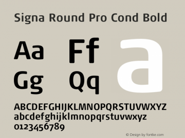Signa Round Pro Cond Bold Version 7.504; 2017; Build 1029图片样张