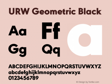 URW Geometric Black Version 1.00图片样张