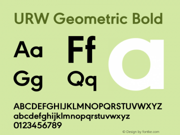 URW Geometric Bold Version 1.00图片样张