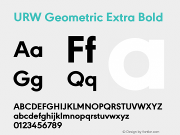 URW Geometric Extra Bold Version 1.00图片样张