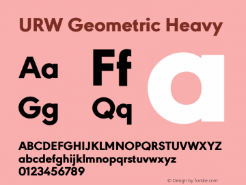 URW Geometric Heavy Version 1.00图片样张