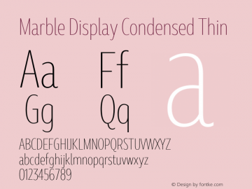 Marble Display Condensed Thin Version 1.001图片样张