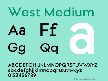 West Medium Version 1.000图片样张