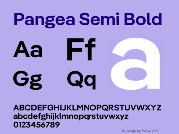 Pangea Semi Bold Version 1.002图片样张
