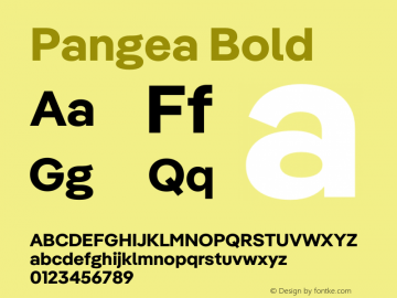 Pangea Bold Version 1.002图片样张