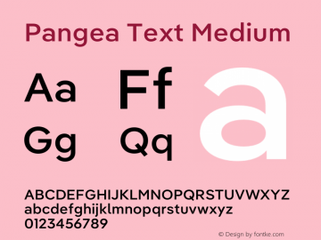 Pangea Text Medium Version 1.002图片样张