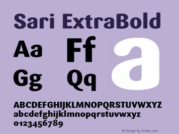 Sari ExtraBold Version 001.000图片样张