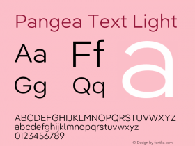 PangeaText-Light Version 1.002图片样张