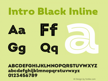 Intro Black Inline Version 2.000;hotconv 1.0.109;makeotfexe 2.5.65596图片样张