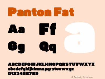 Panton Fat Version 2.000;PS 002.000;hotconv 1.0.88;makeotf.lib2.5.64775图片样张