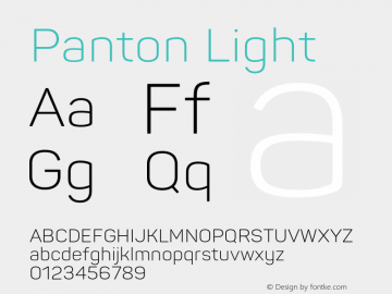 Panton Light Version 1.000;PS 001.000;hotconv 1.0.88;makeotf.lib2.5.64775图片样张