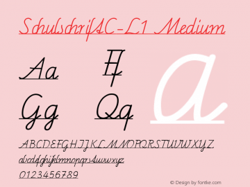 SchulschriftC-L1 Medium 001.000 Font Sample