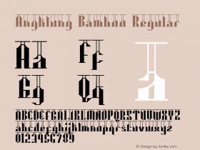 Angklung Bamboo Version 1.00;February 20, 2021;FontCreator 13.0.0.2683 64-bit图片样张