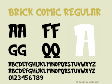 brick comic Version 1.00;February 22, 2021;FontCreator 12.0.0.2525 64-bit图片样张