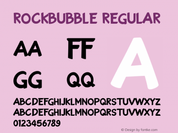 ROCKBUBBLE Version 1.003;Fontself Maker 3.5.1图片样张