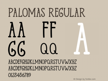 Palomas Version 1.005;Fontself Maker 3.5.1图片样张