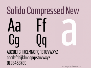 Solido Compressed New Regular Version 1.000;PS 001.001;hotconv 1.0.56图片样张