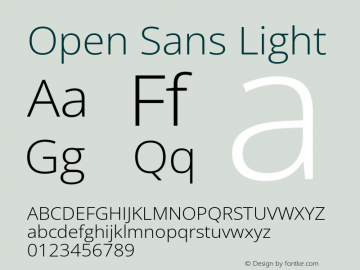 Open Sans Light Version 3.000图片样张