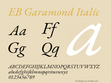 EB Garamond Italic Version 1.001图片样张