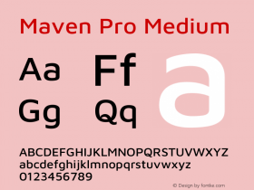 Maven Pro Medium Version 2.101图片样张