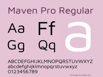 Maven Pro Regular Version 2.101图片样张