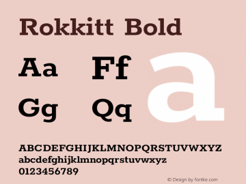 Rokkitt Bold Version 3.103图片样张