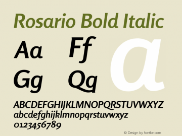 Rosario Bold Italic Version 1.201图片样张