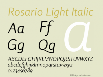 Rosario Light Italic Version 1.201图片样张