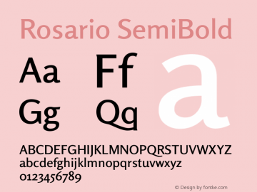 Rosario SemiBold Version 1.201图片样张