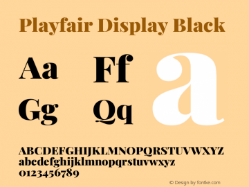 Playfair Display Black Version 1.203图片样张