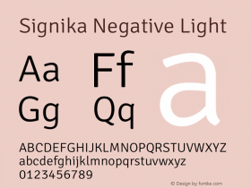 Signika Negative Light Version 2.001图片样张