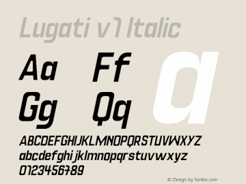 Lugativ1-RegularItalic Version 1.000图片样张
