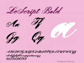 LeScript Bold 001.000图片样张