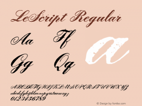 LeScript Regular 001.000 Font Sample