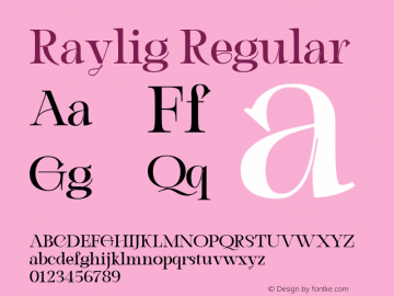 Raylig Alternate Regular Version 1.001图片样张