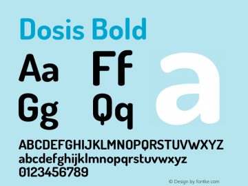 Dosis Bold Version 3.002图片样张