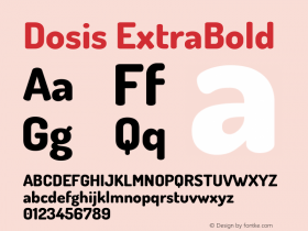 Dosis ExtraBold Version 3.002图片样张