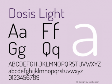 Dosis Light Version 3.002图片样张