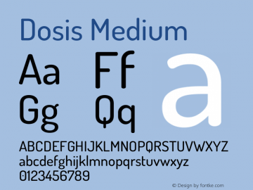 Dosis Medium Version 3.002图片样张