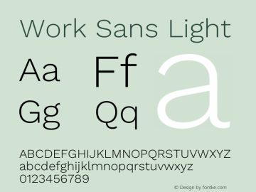 Work Sans Light Version 2.012图片样张