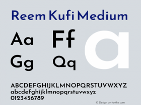 Reem Kufi Medium Version 1.001图片样张