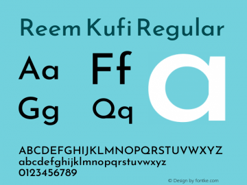Reem Kufi Version 1.001图片样张