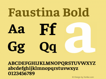 Faustina Bold Version 1.200图片样张