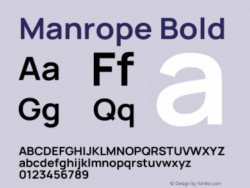 Manrope Bold Version 4.504图片样张