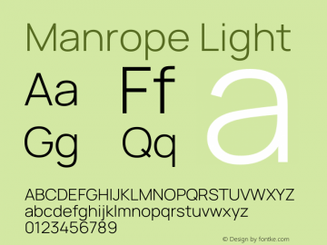 Manrope Light Version 4.504图片样张