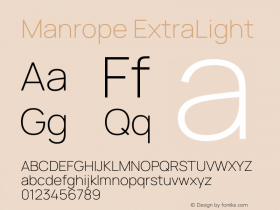 Manrope ExtraLight Version 4.504图片样张