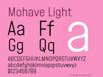 Mohave Light Version 2.003图片样张